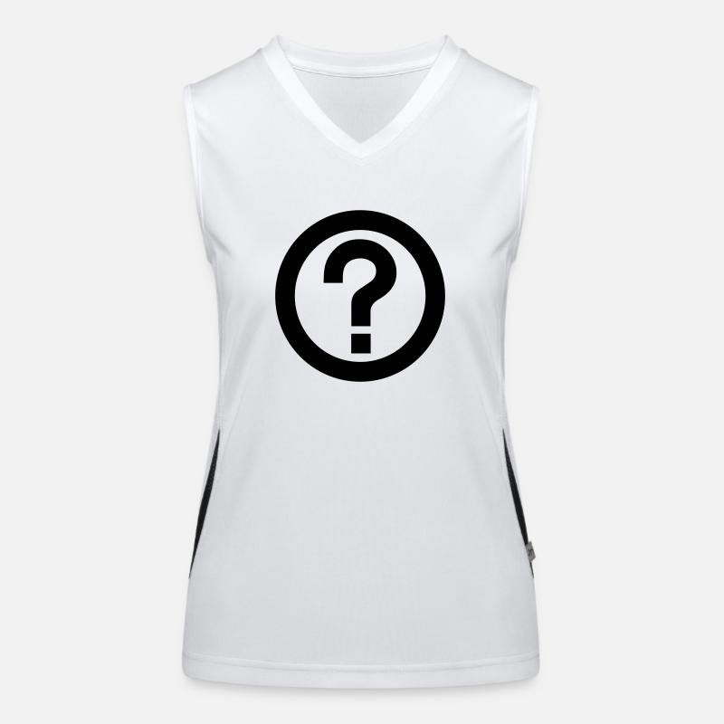 Fragezeichen - Symbol Funktionelles Kontrast-Tank Top für Frauen