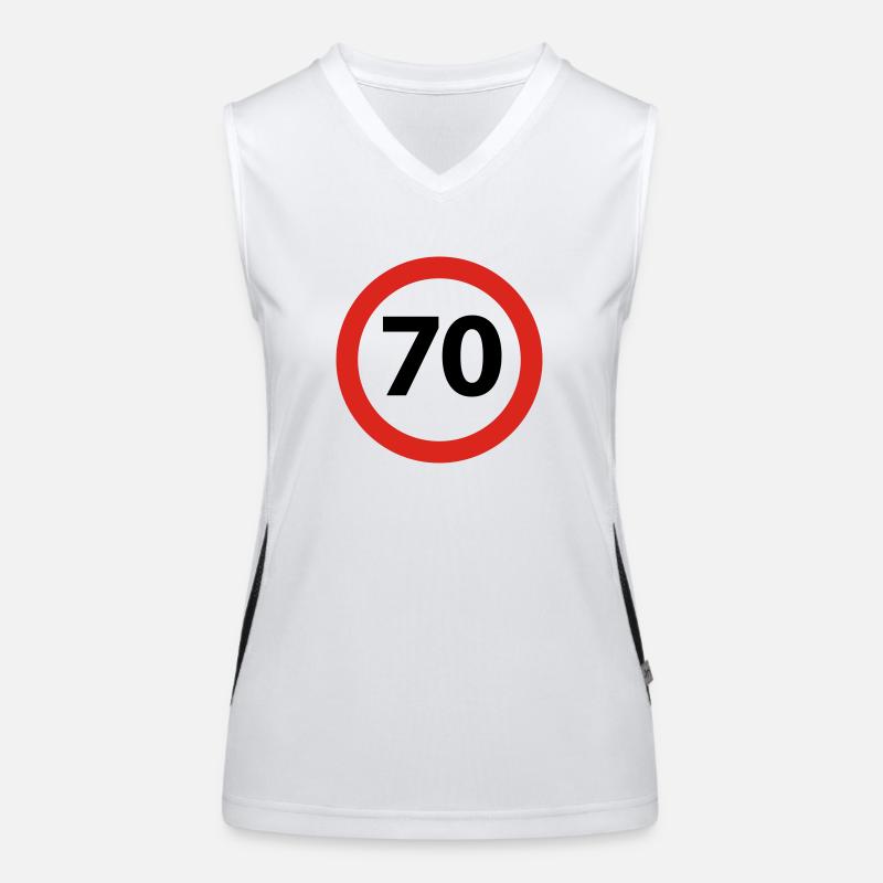 70th Birthday Women's Functional Contrast Tank Top