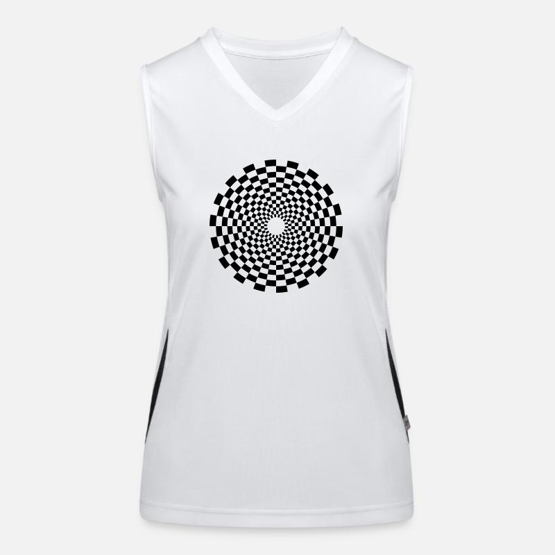 psychedelic_circle Funktionelles Kontrast-Tank Top für Frauen