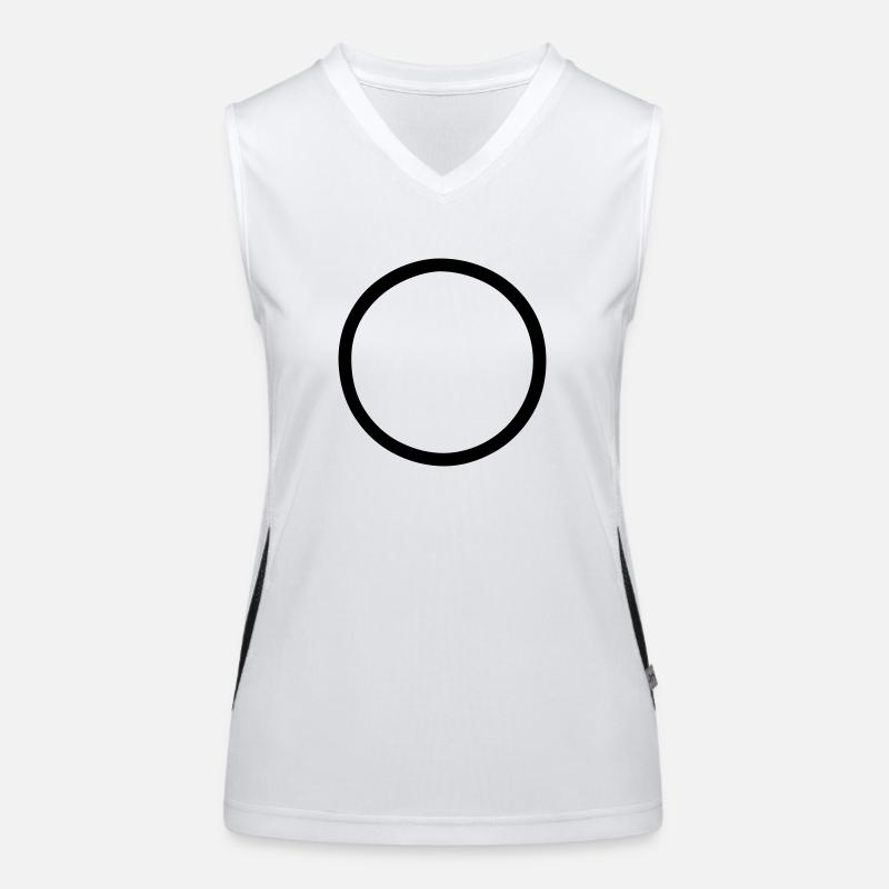 Runder Kreis 2 dick Funktionelles Kontrast-Tank Top für Frauen