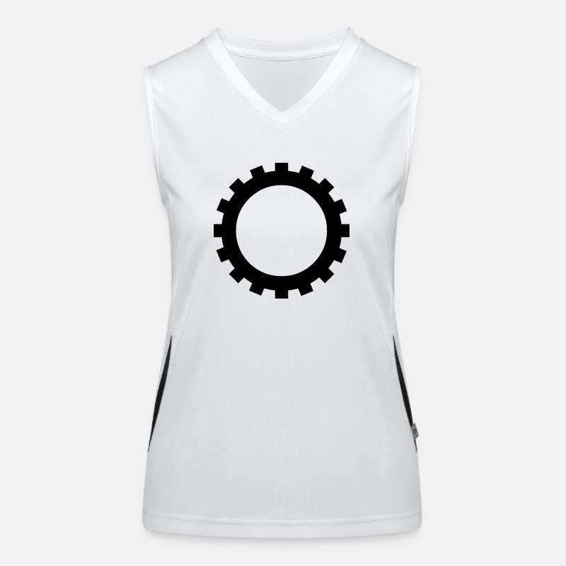 cog - Women's Functional Contrast Tank Top - white/black