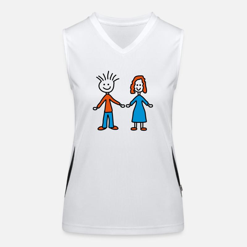 Paar Funktionelles Kontrast-Tank Top für Frauen