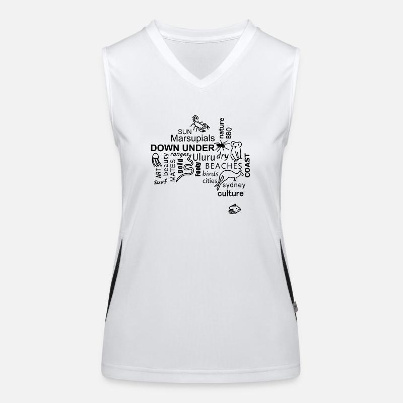 australia word cloud Funktionelles Kontrast-Tank Top für Frauen