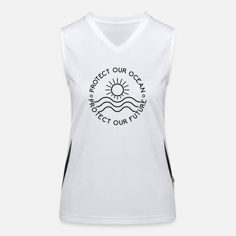 Protect our Oceans - Protect our Future Funktionelles Kontrast-Tank Top für Frauen