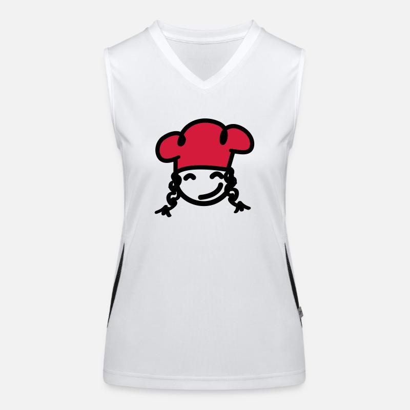 Köchin Mädchen Funktionelles Kontrast-Tank Top für Frauen