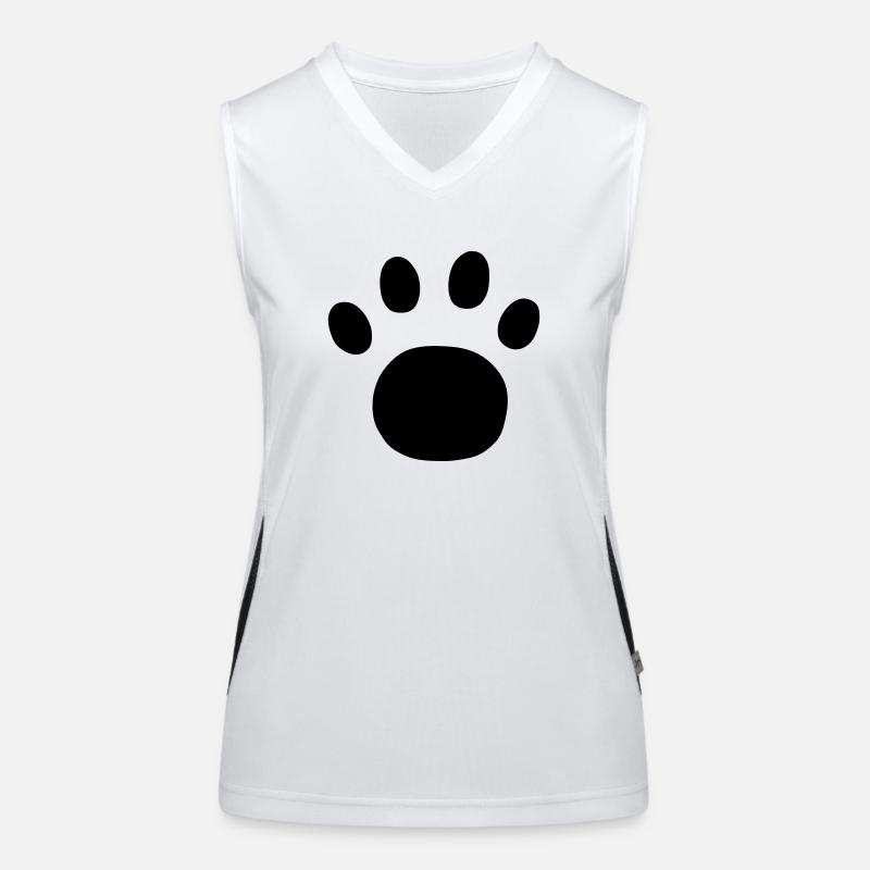 Paw Print Women's Functional Contrast Tank Top