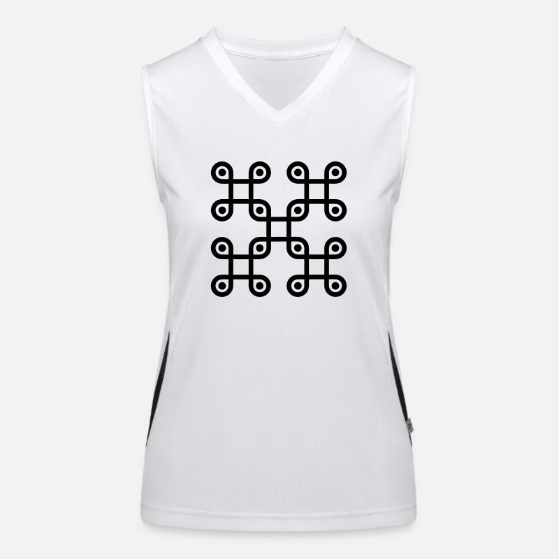 Infinity Loop - Symbol Kontinuität und Weisheit Funktionelles Kontrast-Tank Top für Frauen