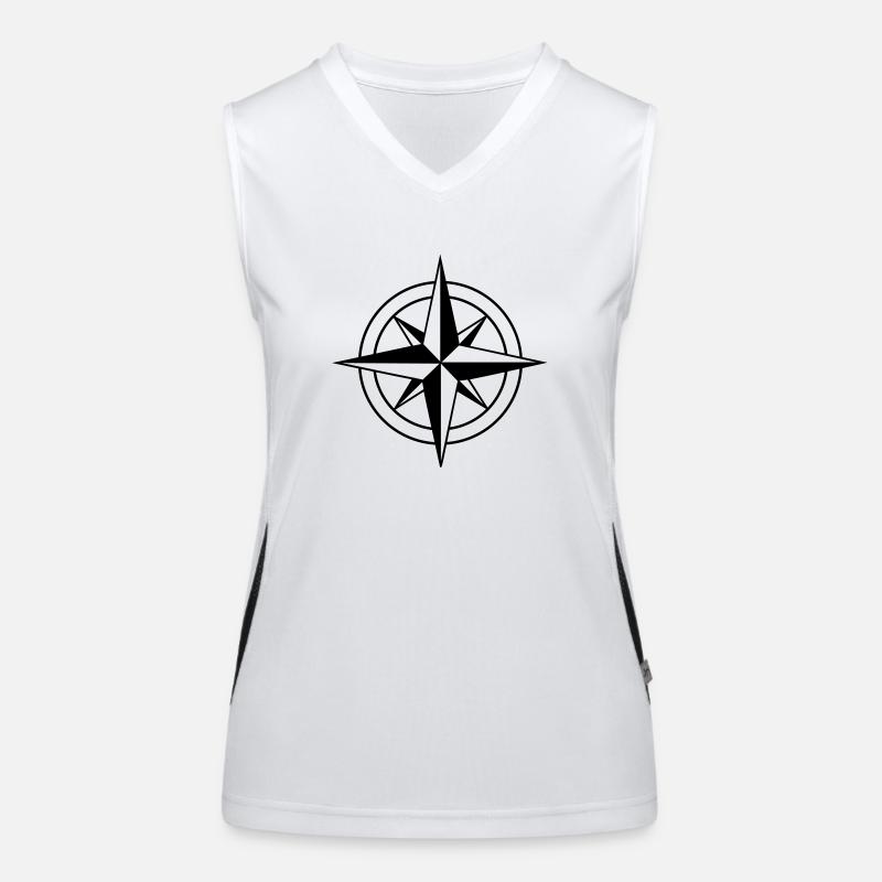 windrose_1__f1 Funktionelles Kontrast-Tank Top für Frauen