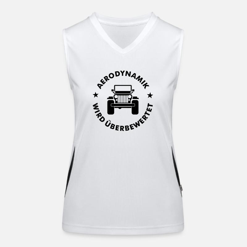 Aerodynamik Jeep CJ Funktionelles Kontrast-Tank Top für Frauen