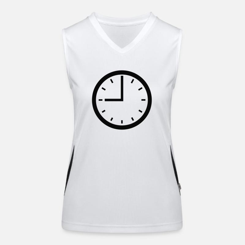 Uhr Funktionelles Kontrast-Tank Top für Frauen