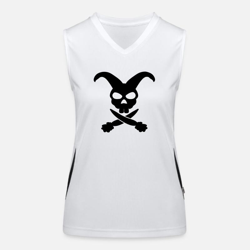rabbit skull Funktionelles Kontrast-Tank Top für Frauen