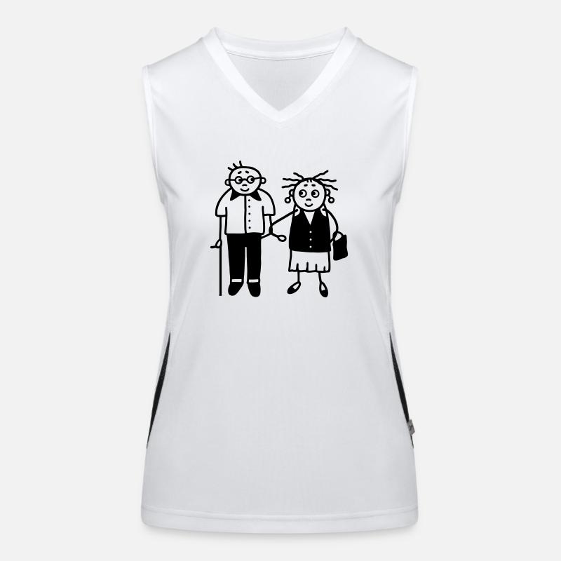 Oma & Opa - Ehepaar - Rentner Funktionelles Kontrast-Tank Top für Frauen