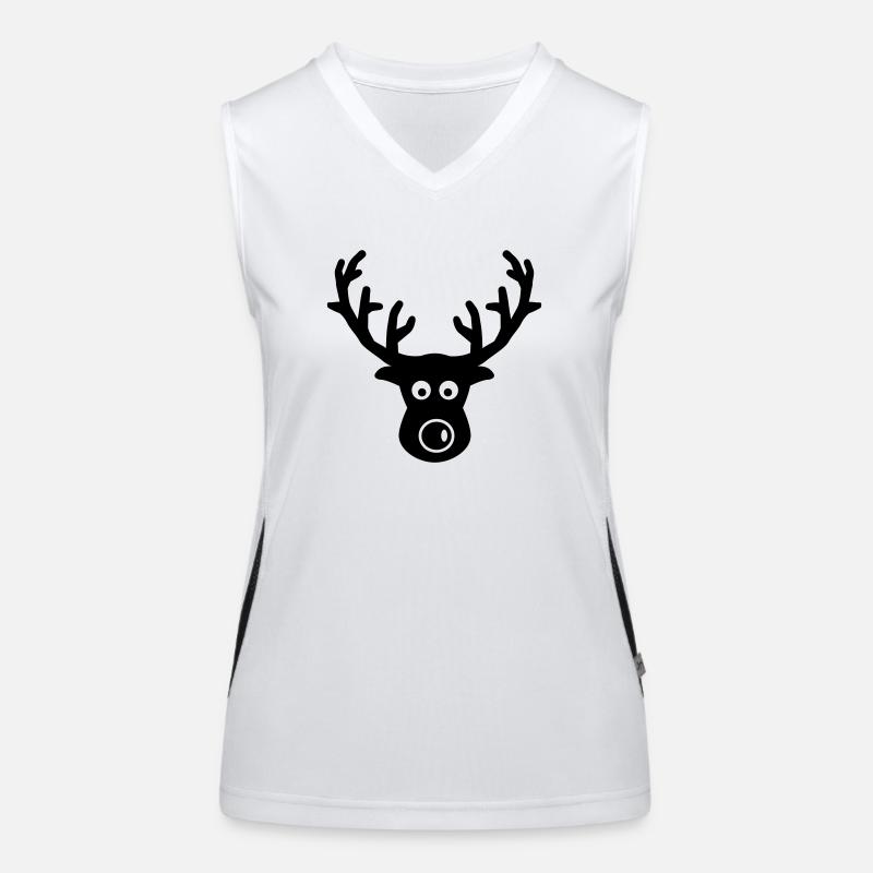 Rentier Elch Funktionelles Kontrast-Tank Top für Frauen