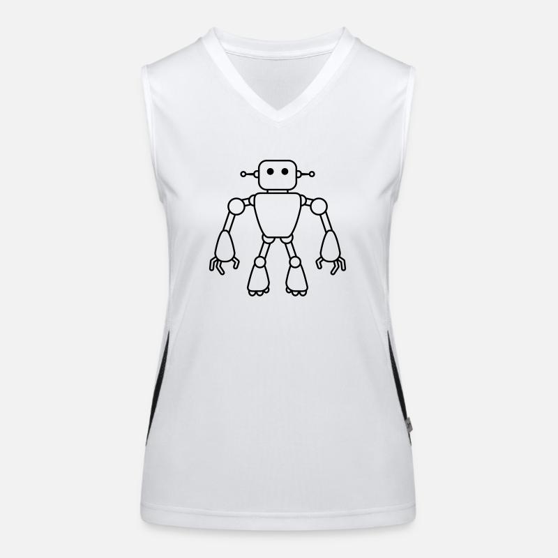 Robot Man Funktionelles Kontrast-Tank Top für Frauen