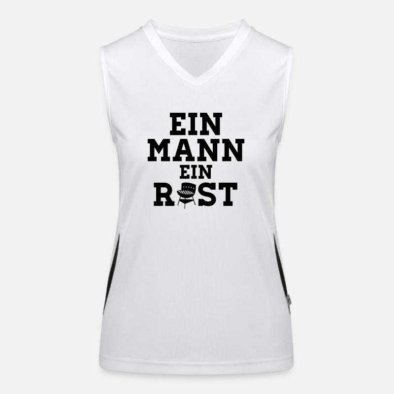 EIN MANN EIN ROST - Grillschürze Funktionelles Kontrast-Tank Top für Frauen