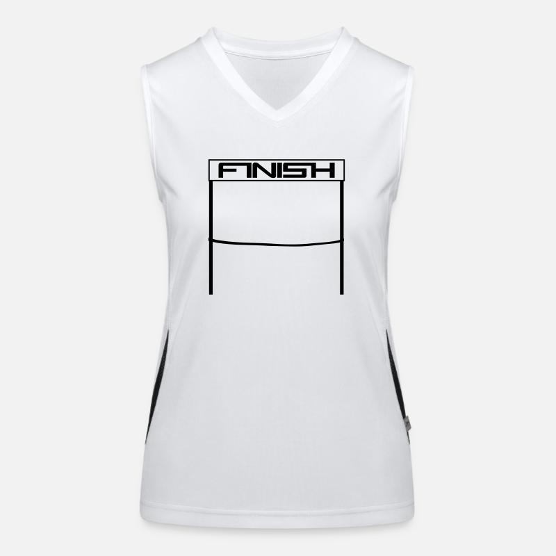 gewinner marathon finish zielgerade zieleinlauf ro Funktionelles Kontrast-Tank Top für Frauen