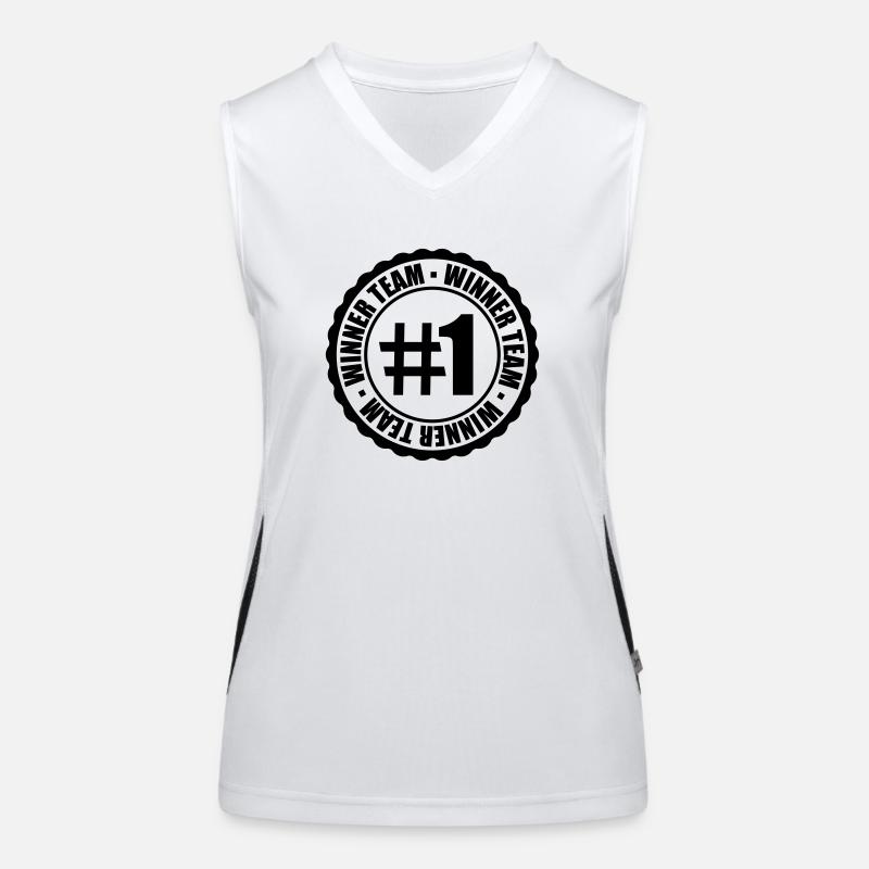 erster 1 winner team freunde rote balken logo coo Funktionelles Kontrast-Tank Top für Frauen