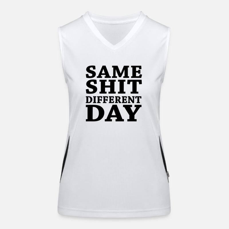 Same shit - Different day Funktionelles Kontrast-Tank Top für Frauen