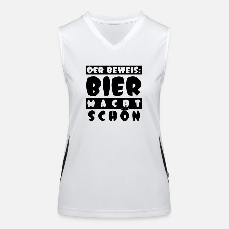 der Beweis: BIER MACHT SCHÖN Funktionelles Kontrast-Tank Top für Frauen