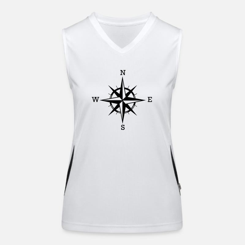 Kompass Funktionelles Kontrast-Tank Top für Frauen