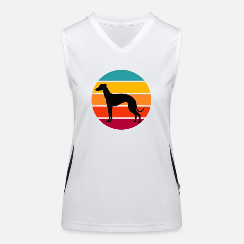 Retro Sunset Greyhound Women's Functional Contrast Tank Top