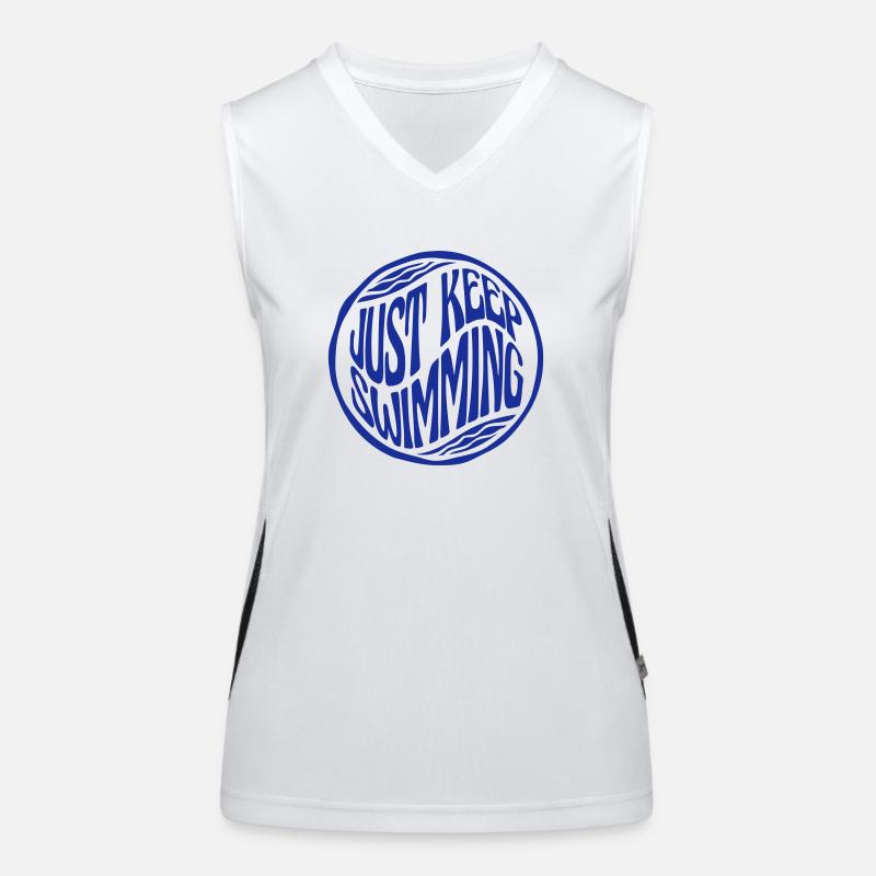 Continuez simplement à nager Débardeur respirant contrasté Femme