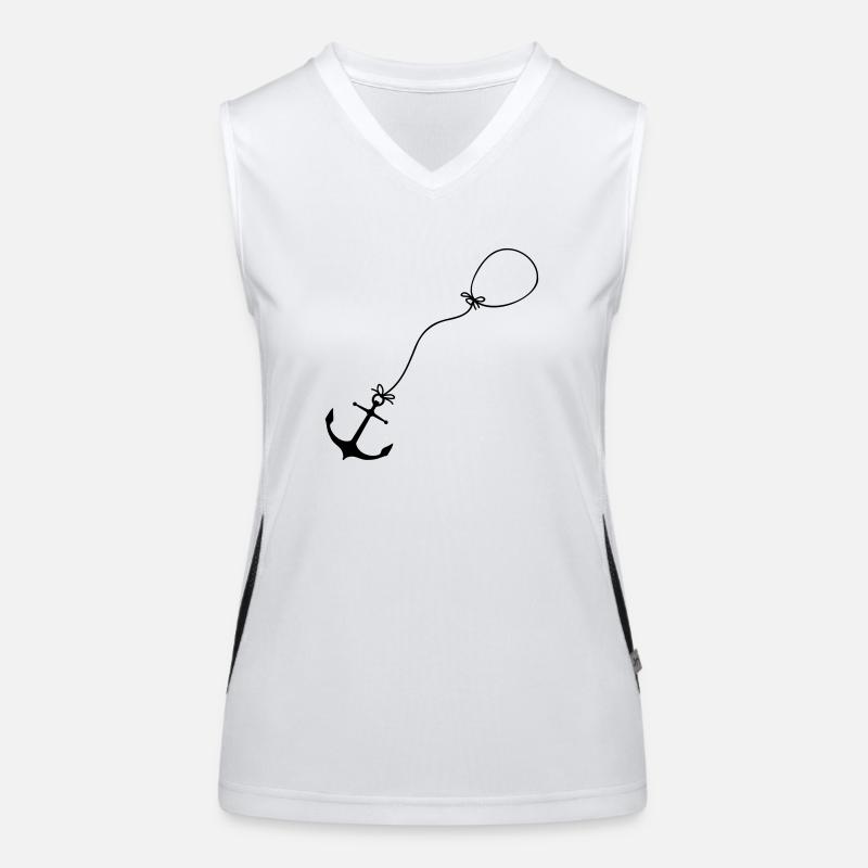 Anchor Balloon Flying Women's Functional Contrast Tank Top