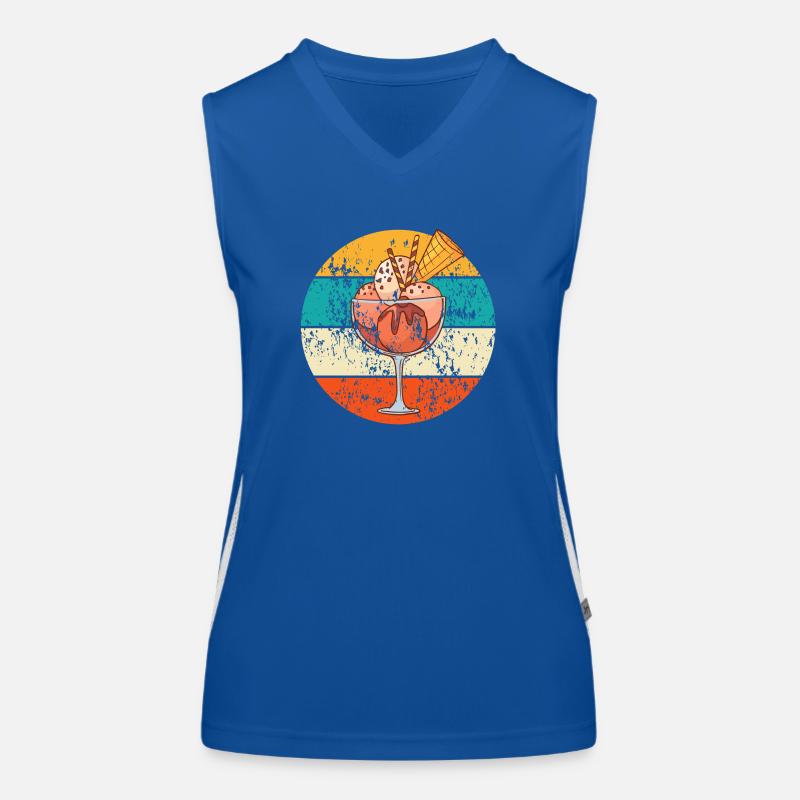Vintage Retro Eisbecher Funktionelles Kontrast-Tank Top für Frauen