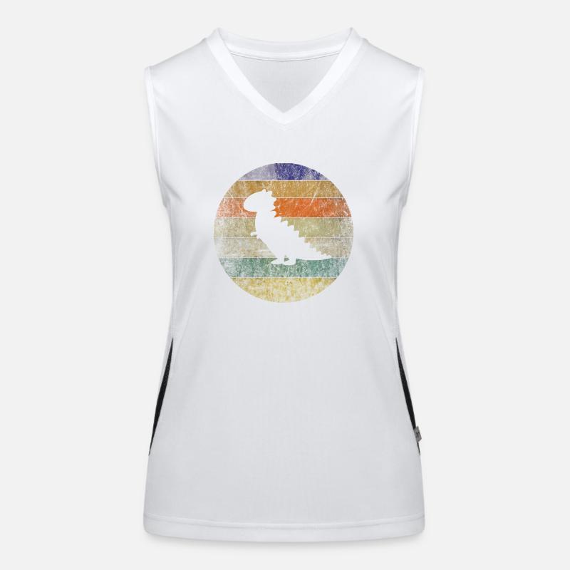 Dinosaurier Funktionelles Kontrast-Tank Top für Frauen