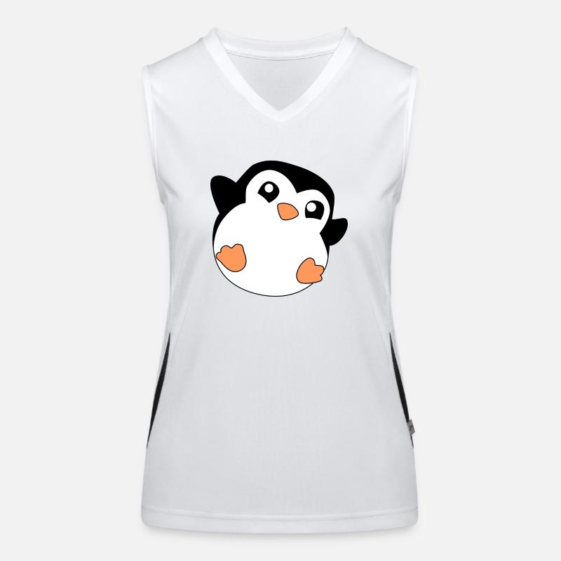 Pinguin Funktionelles Kontrast-Tank Top für Frauen