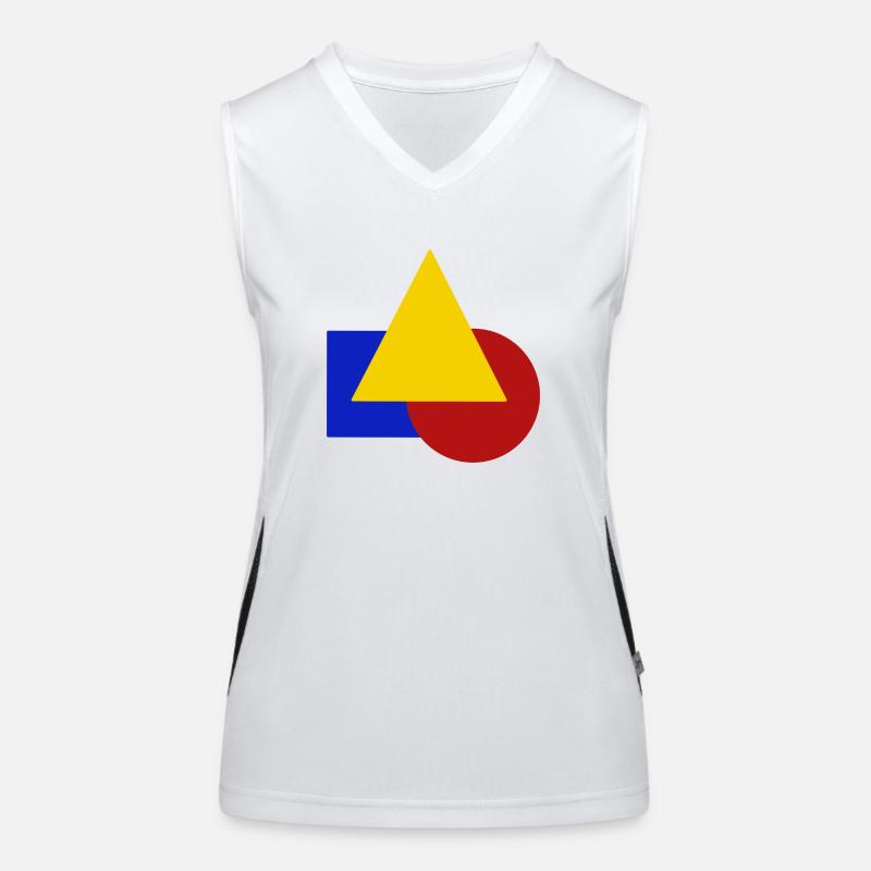 Geometrisch Funktionelles Kontrast-Tank Top für Frauen