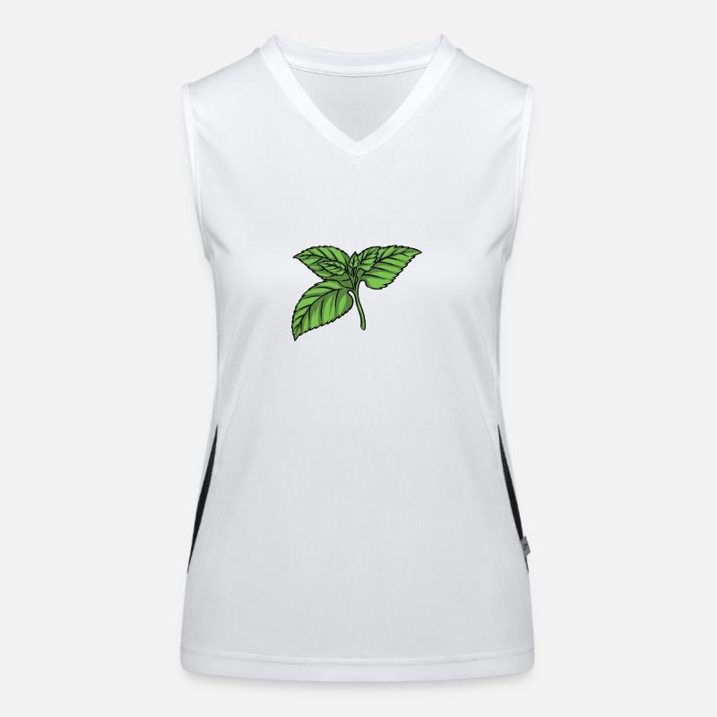 Menthe Feuille de menthe Débardeur respirant contrasté Femme