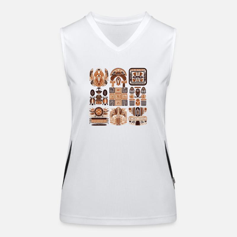 African folklore Women's Functional Contrast Tank Top