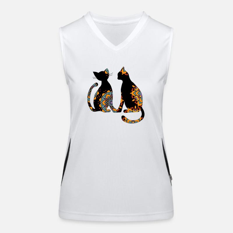 Katzen Funktionelles Kontrast-Tank Top für Frauen