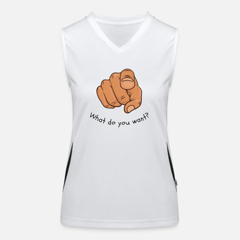 Was willst du? Funktionelles Kontrast-Tank Top für Frauen