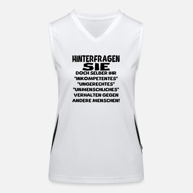 hinterfragen sie doch selber Funktionelles Kontrast-Tank Top für Frauen