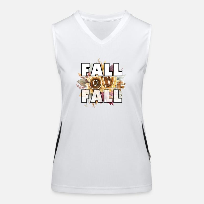 Fall, Love, Fall Funktionelles Kontrast-Tank Top für Frauen