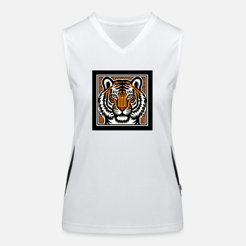 Tiger Face Women's Functional Contrast Tank Top