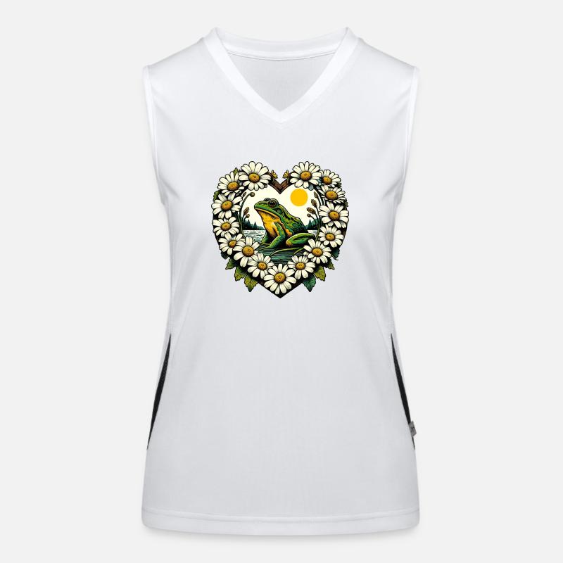 Froschiger See Funktionelles Kontrast-Tank Top für Frauen