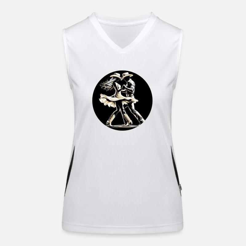 Linedance let´s beginn Funktionelles Kontrast-Tank Top für Frauen