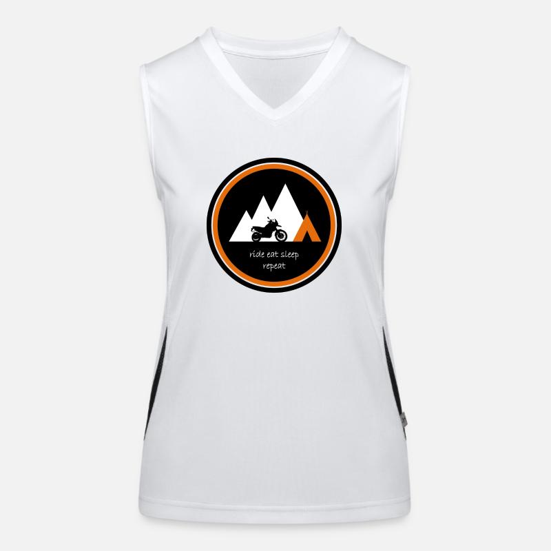 ride eat sleep repeat - Explorer Women's Functional Contrast Tank Top
