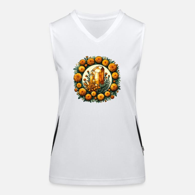 Soucis de citrine Débardeur respirant contrasté Femme