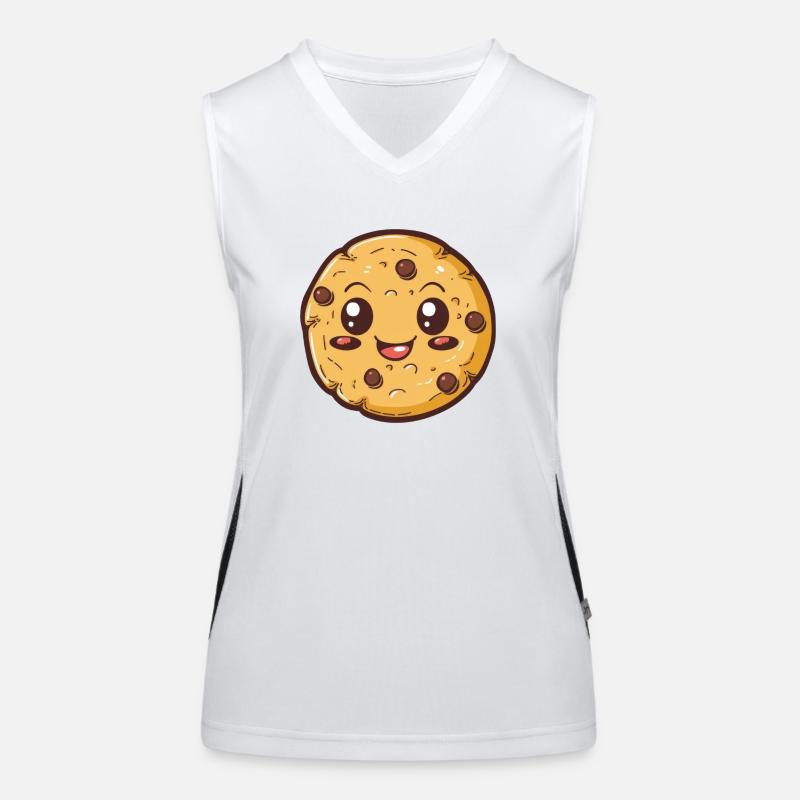 Funny Cookie Comic Women's Functional Contrast Tank Top