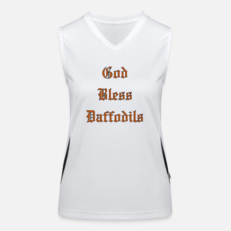 GodBlessDaffodils - Women's Functional Contrast Tank Top - white/black