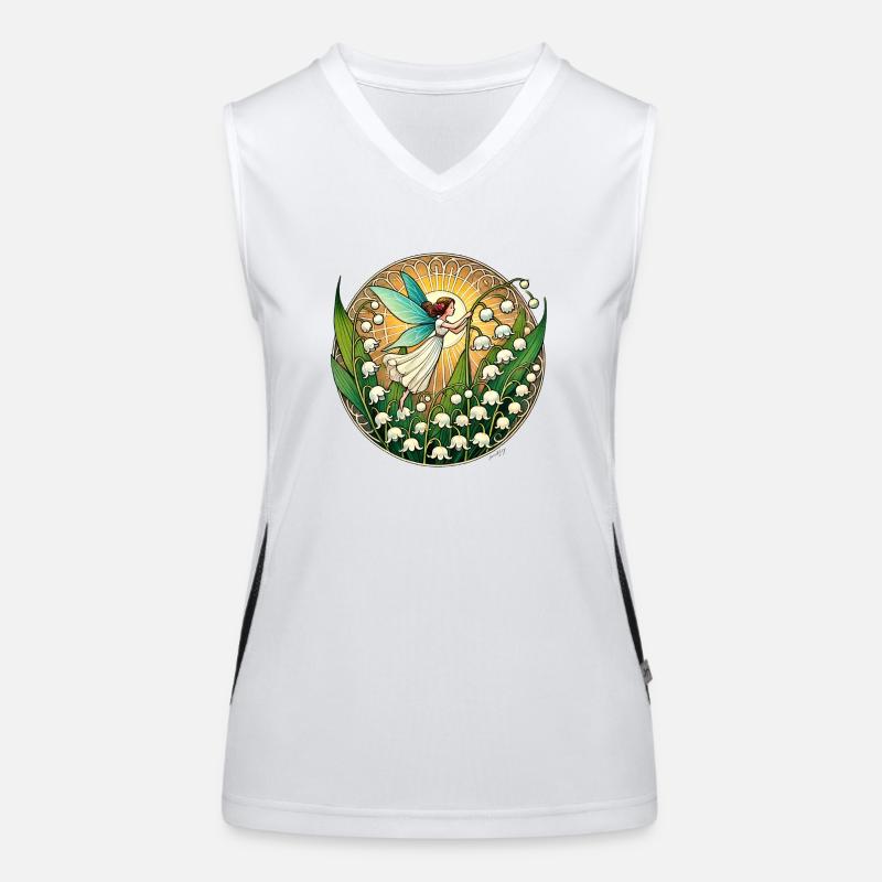 Maiglöckchen Fee Funktionelles Kontrast-Tank Top für Frauen