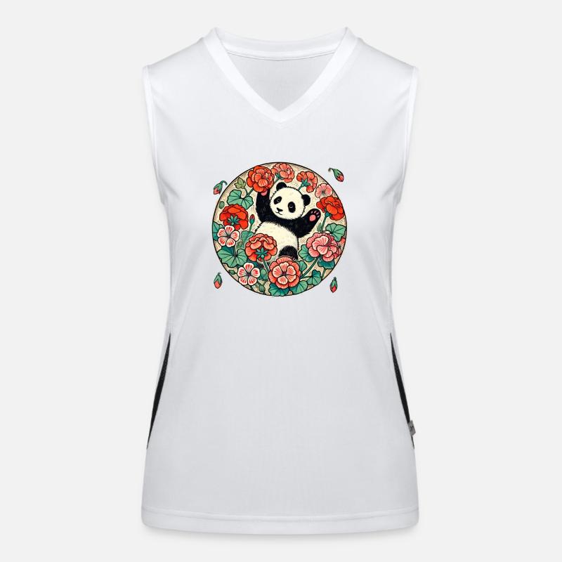 Niedlicher Panda Funktionelles Kontrast-Tank Top für Frauen