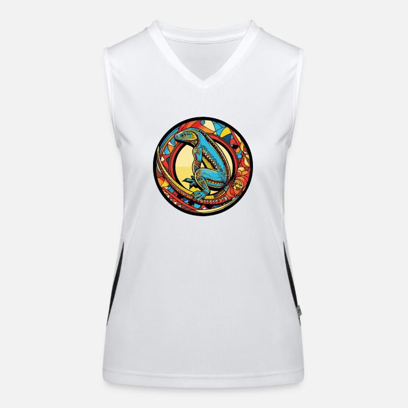 echse comic Funktionelles Kontrast-Tank Top für Frauen