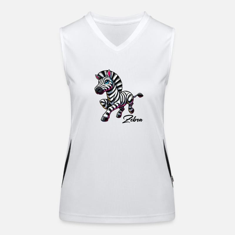 zebra comic Funktionelles Kontrast-Tank Top für Frauen