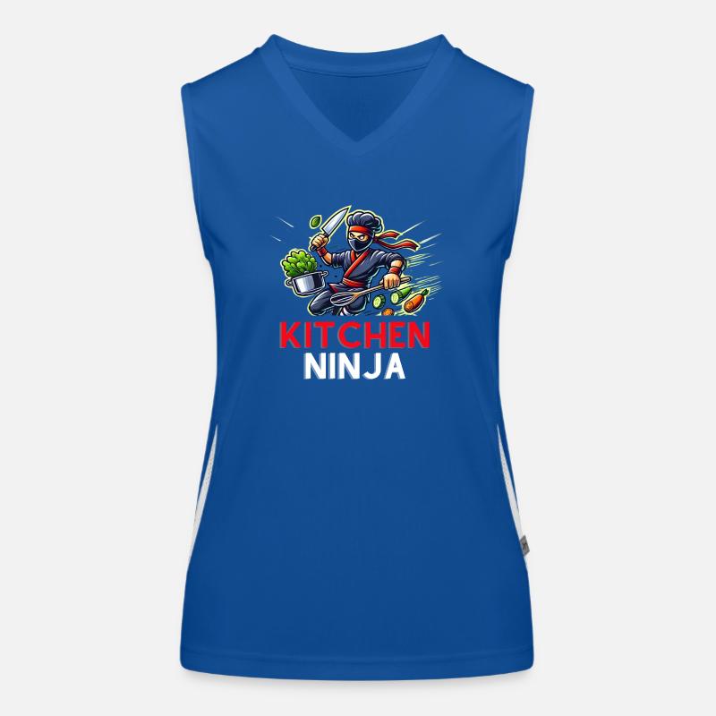 Küchenninja – Schnelligkeit, Präzision, Genuss Funktionelles Kontrast-Tank Top für Frauen