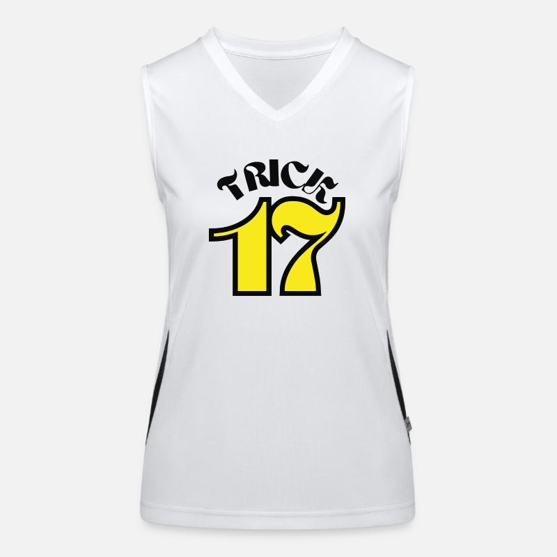 Trick 17 Retro Clever Slogan - Funktionelles Kontrast-Tank Top für Frauen